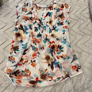 Daniel Rainn sheer floral blouse